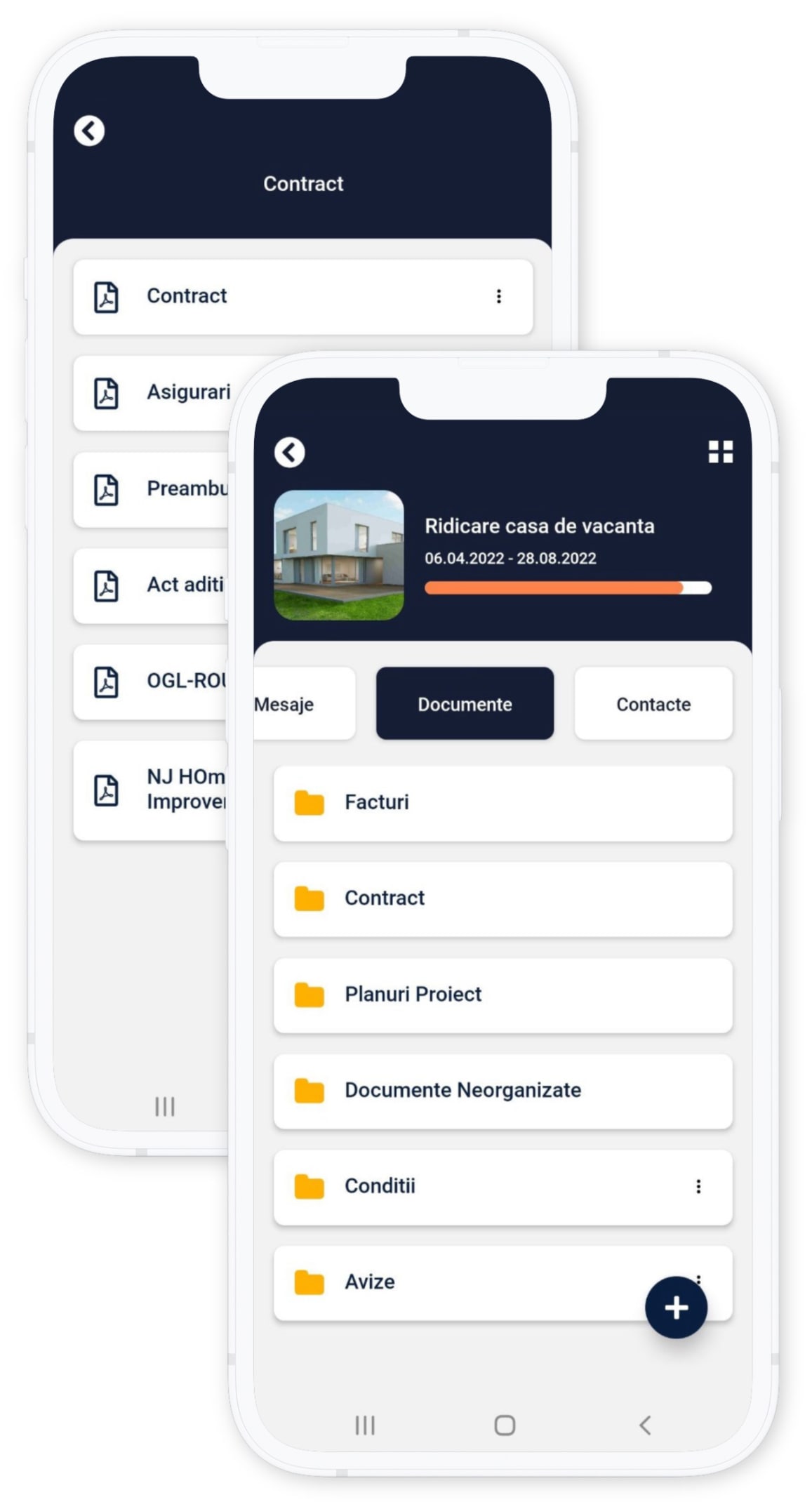 organizator documente management proiect constructii